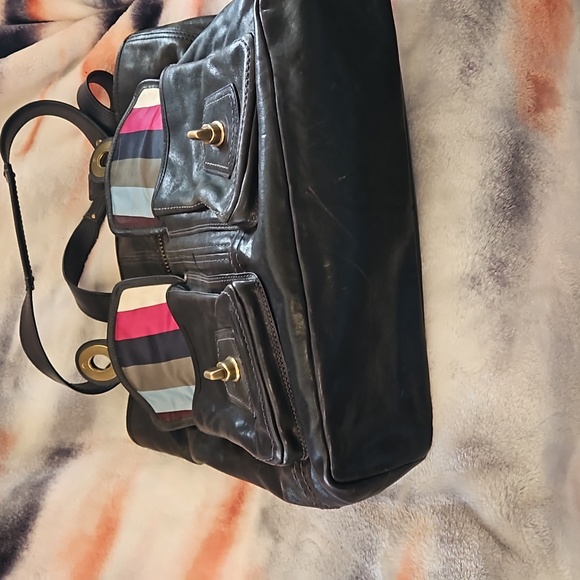 Vintage Coach tote. Dark navy soft leather. No marks or scratches. - Picture 8 of 8